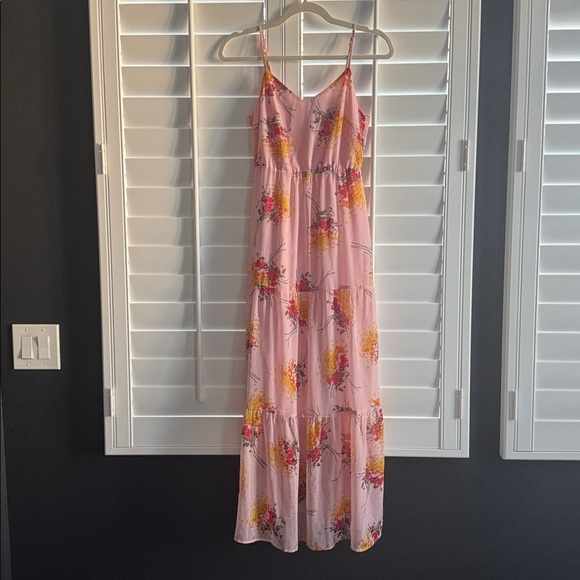 Jcrew Mercantile Pink Sunburst Tiered Maxi Dress - Picture 3 of 4
